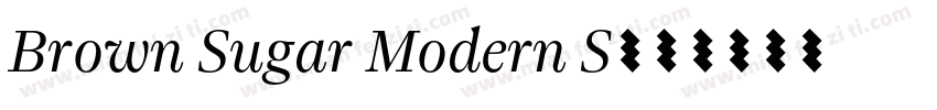 Brown Sugar Modern S字体转换